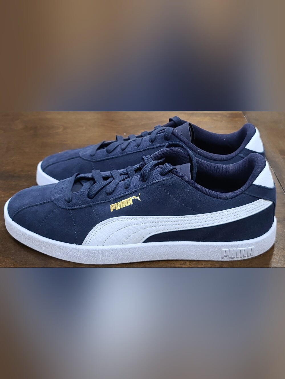 Puma Club II Navy White Gold Men's